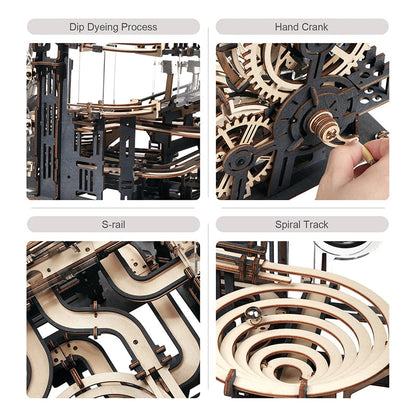 DIY 3D Wooden Puzzle Kit - Cog Coaster - Fun and Challenging Model Building Blocks Assembly Toy